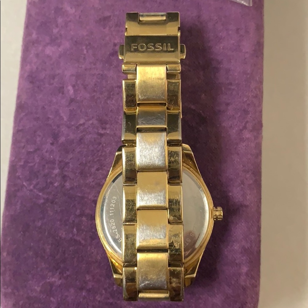 Authentic Fossil Linked Gold Watch - image 6